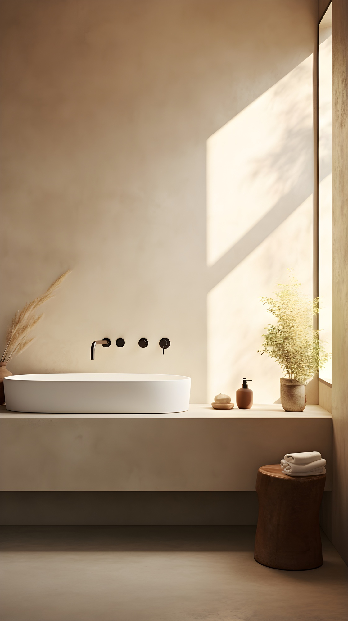 Création d'une salle de bain moderne avec béton ciré