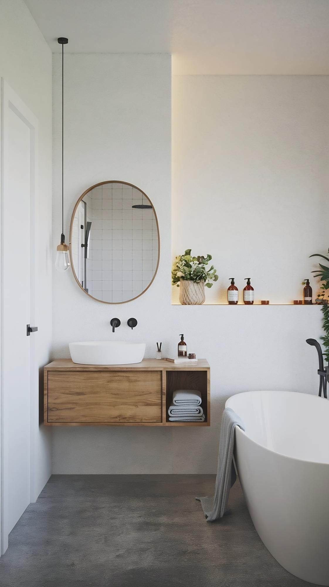 Rénovation d'une petite salle de bains avec baignoire